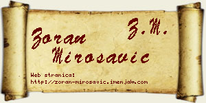 Zoran Mirosavić vizit kartica